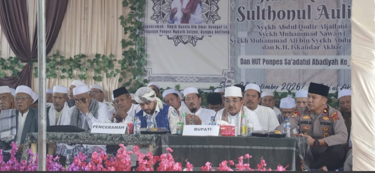 Bupati Anwar Sadat Hadiri Haul Ulama dan HUT Ponpes Sa’adatul Abadiyah Kuala Tungkal