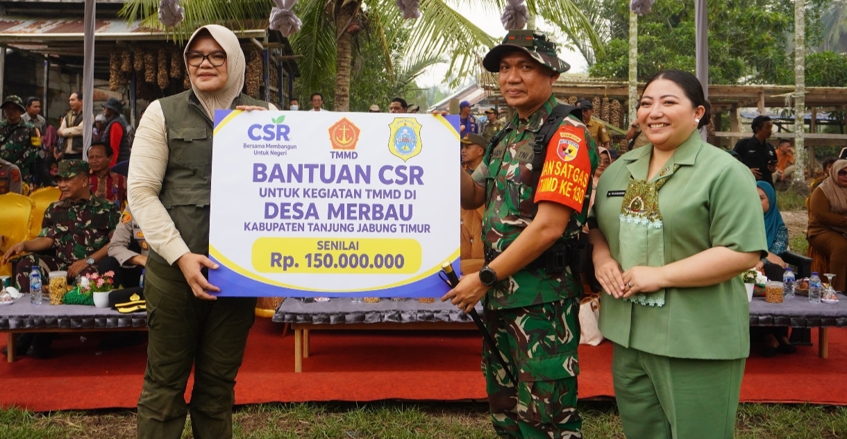Dipusatkan Di Desa Merbau, Program TNI TMMD ke-130 Kodim 0419/Tanjab Resmi Di Mulai