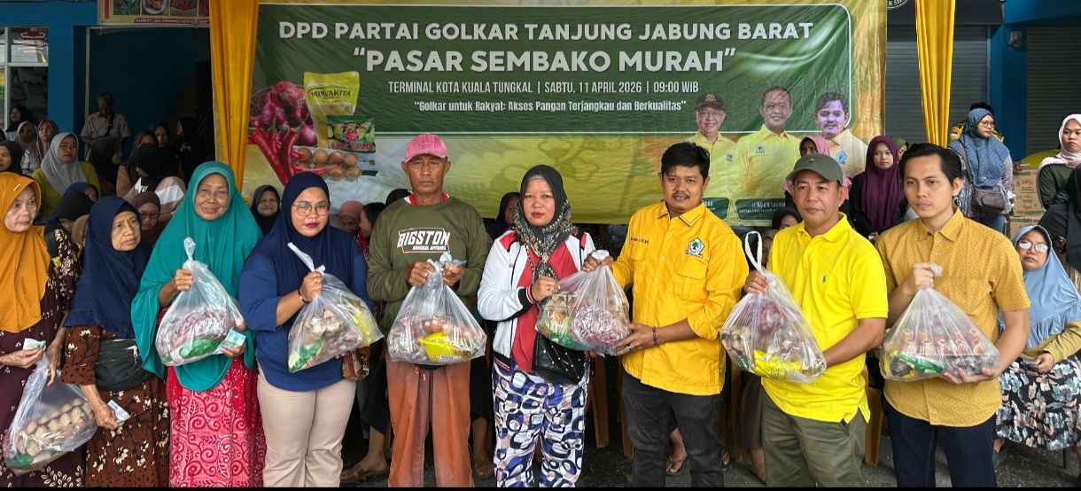 DPD Golkar Tanjab Barat Peduli. Gelar Pasar Murah Untuk Masyarakat