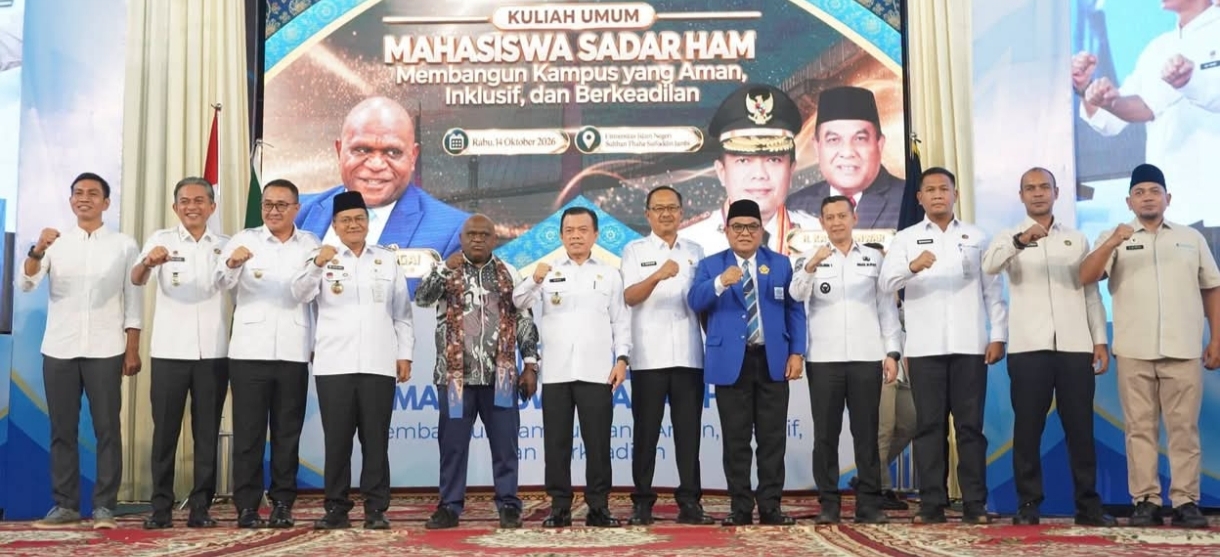 Sekda Hermansyah Hadiri Penandatanganan MoU Bersama Menteri HAM RI 